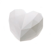 [Pre-Order] White Luxury Heart Shaped Preserved Rose Box - Blue Roses - Unreal Florist US