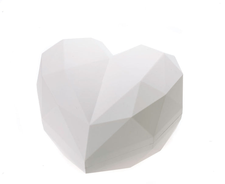 [Pre-Order] White Luxury Heart Shaped Preserved Rose Box - Blue Roses - Unreal Florist US