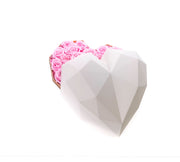 [Pre-Order] White Luxury Heart Shaped Preserved Rose Box - Pink Rose - Unreal Florist US